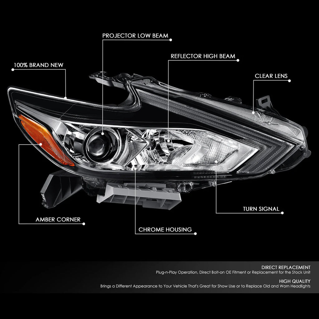 Factory Style Projector Headlight (Right) 16-18 Nissan Altima
