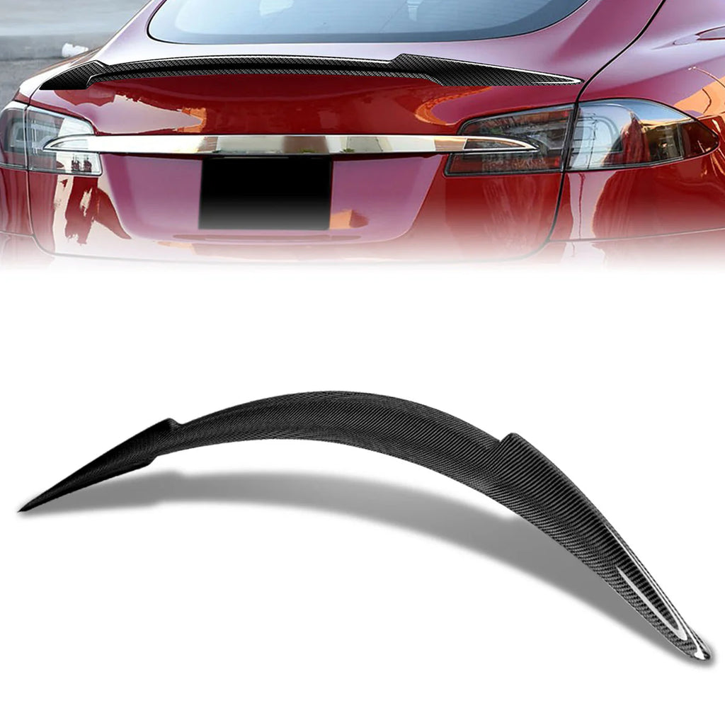 V-Style Carbon Fiber Rear Trunk Lid Spoiler 12-22 Tesla S