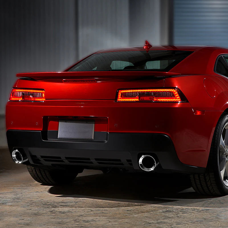 Axle-back Exhaust Systems w/4 in. OD Stainless Steel Muffler Tip 10-15 Chevy Camaro 6.2L 2Pcs