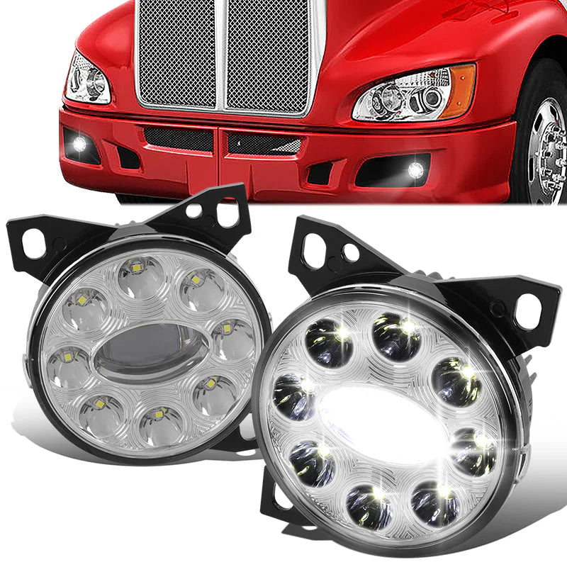 LED DRL Projector Fog Lights 08-15 Kenworth T660, 13-20 Peterbilt 579