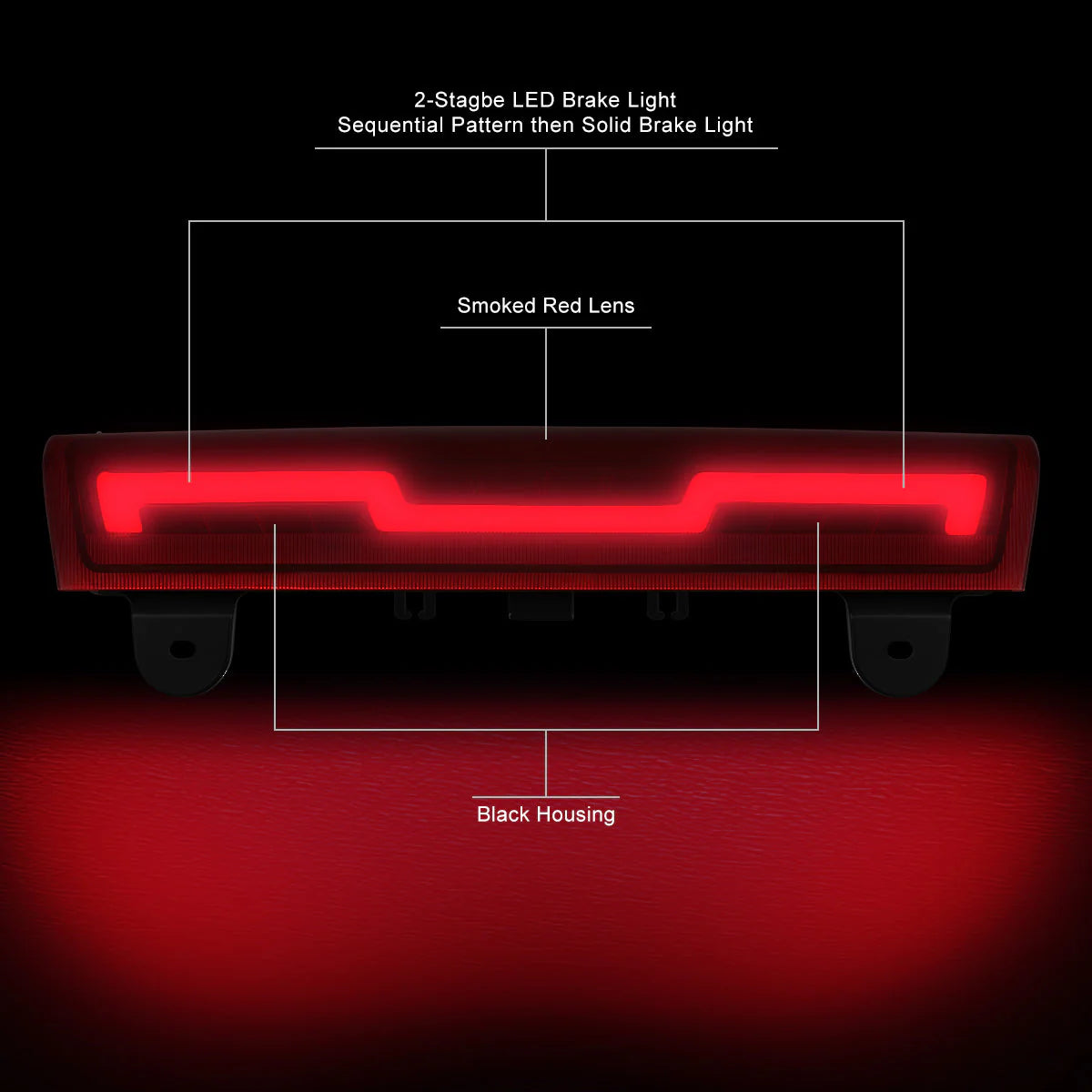 LED Sequential 3rd Brake Light 00-06 Chevy Suburban GMC Yukon Xl 1500 2500