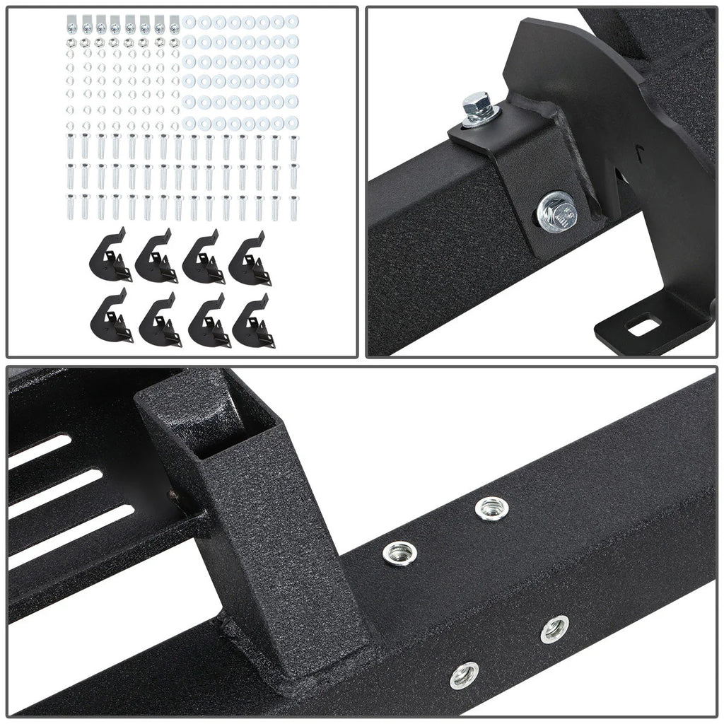 4.75 in. Wide Drop Foot Step Running Boards 07-19 Chevy Silverado GMC Sierra Crew Cab
