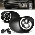 LED Halo Projector Fog Lights w/ Switch Bezels 07-13 Toyota Tundra , 05-11 Tacoma