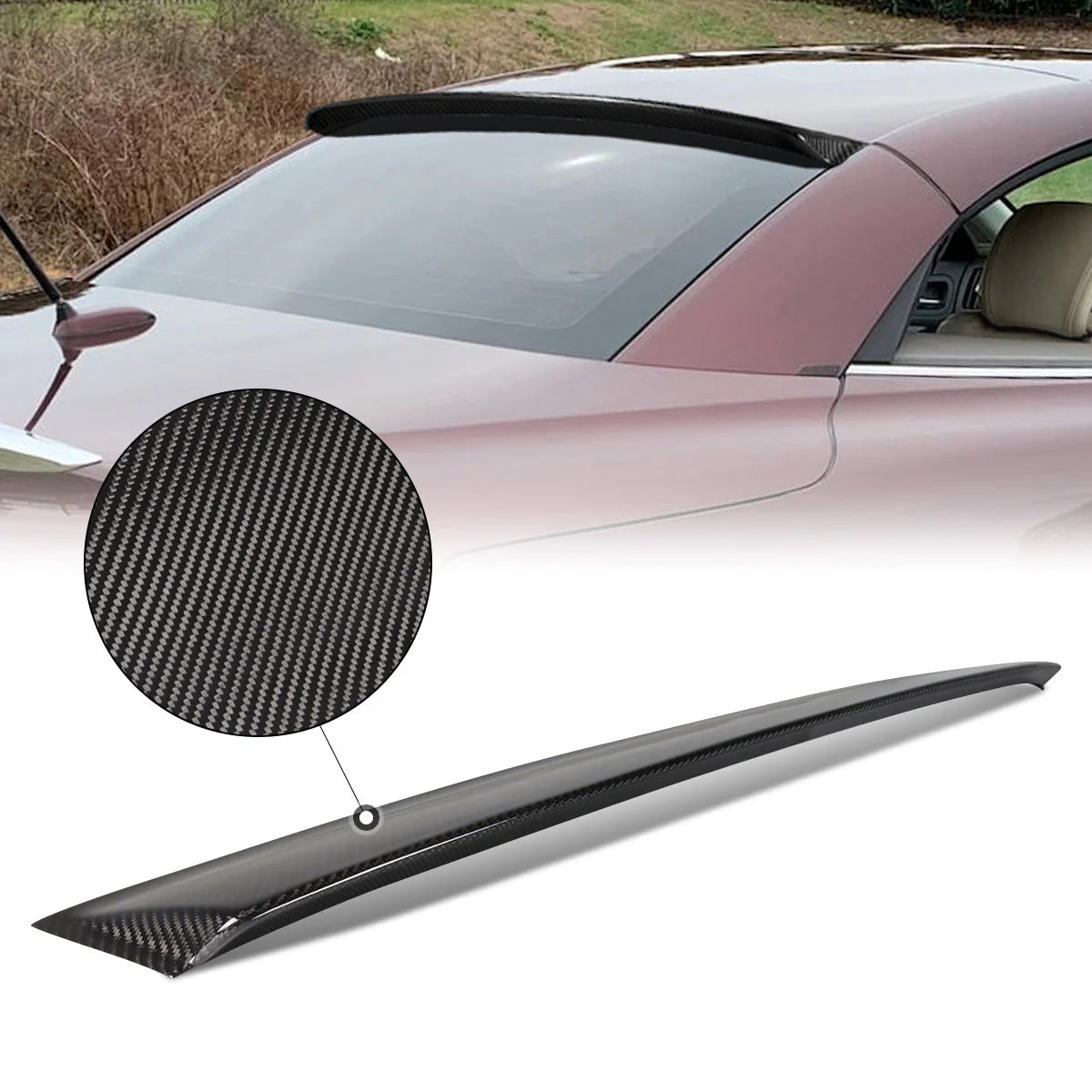 08-13 Infiniti G37 Coupe Rear Window Roof Spoiler - Carbon Fiber