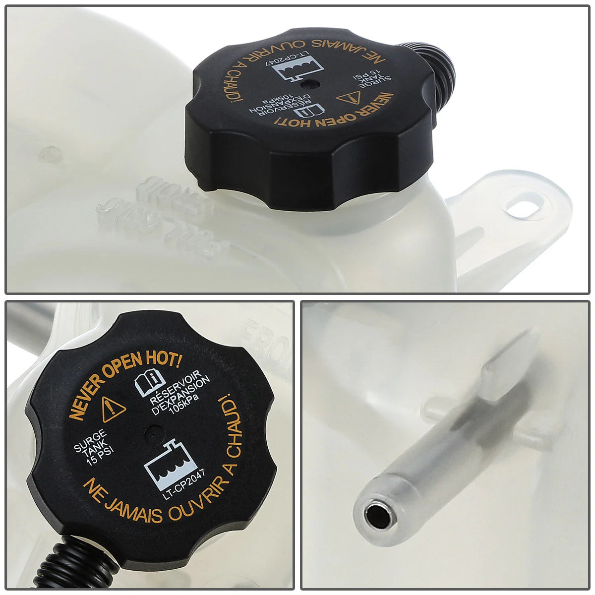 2007 Cadillac CTS 2.8L 3.6L 6.0L Coolant Overflow Reservoir w/ Cap
