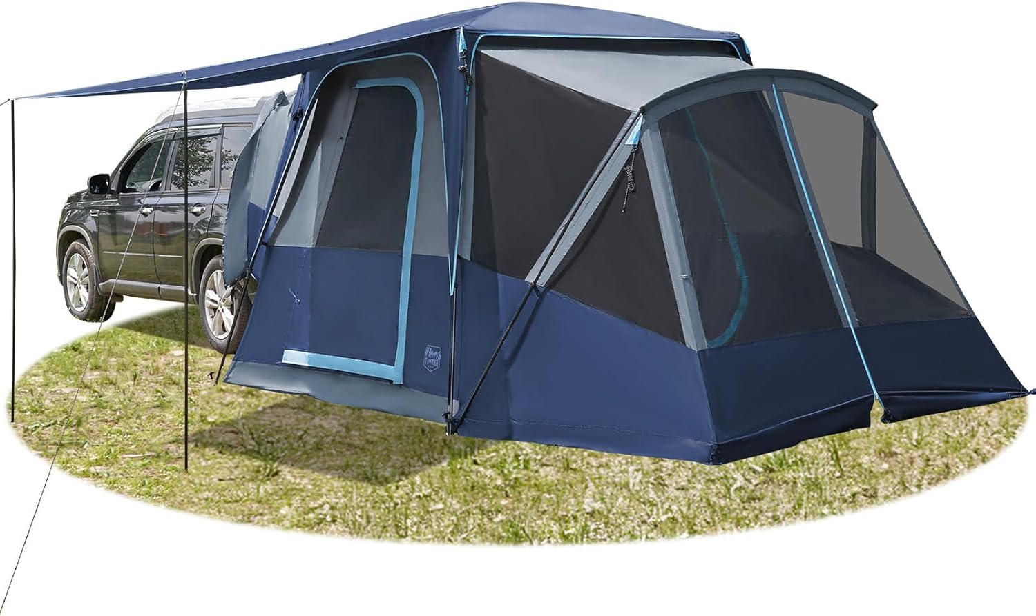 2026 5-9 Person SUV Tent with Screen Porch and Awning for Family Camping, Weather Resistant and Portable Van or Car Tent, Includes Rainfly and Storage Bag, 13' W X 10' L X 7.1' H