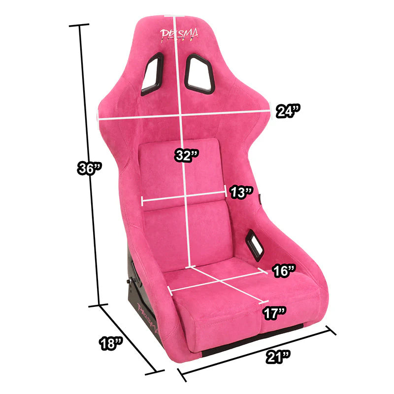 Vegan Micro Fiber Fixed Back Racing Bucket Seat Universal