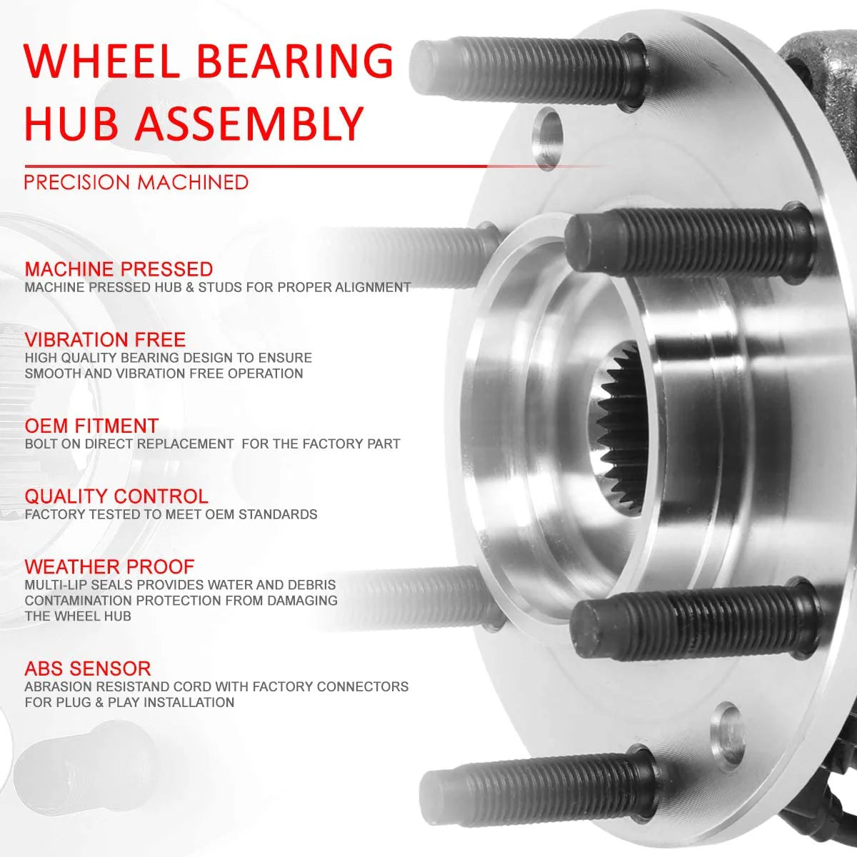 Front Left or Right Side Wheel Bearing & Hub Assembly 07-11 Nissan Versa