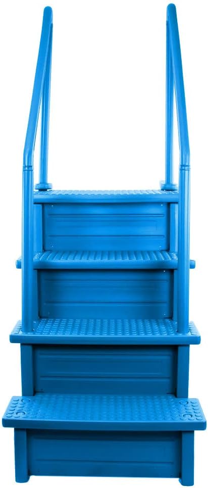 2026 Select Anti-Slip in-Pool Steps | Gray | for Above Ground Swimming Pools | Can Mount to Decks 48′′ to 54′′ H | Safety Stairs Capacity Up to 300 lbs