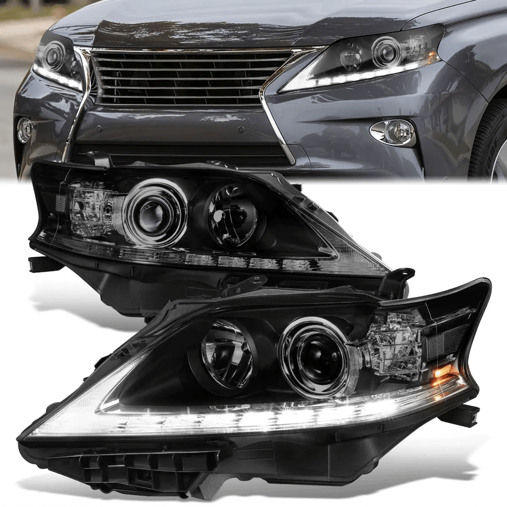LED DRL Projector Headlights 13-15 Lexus RX350, RX450H