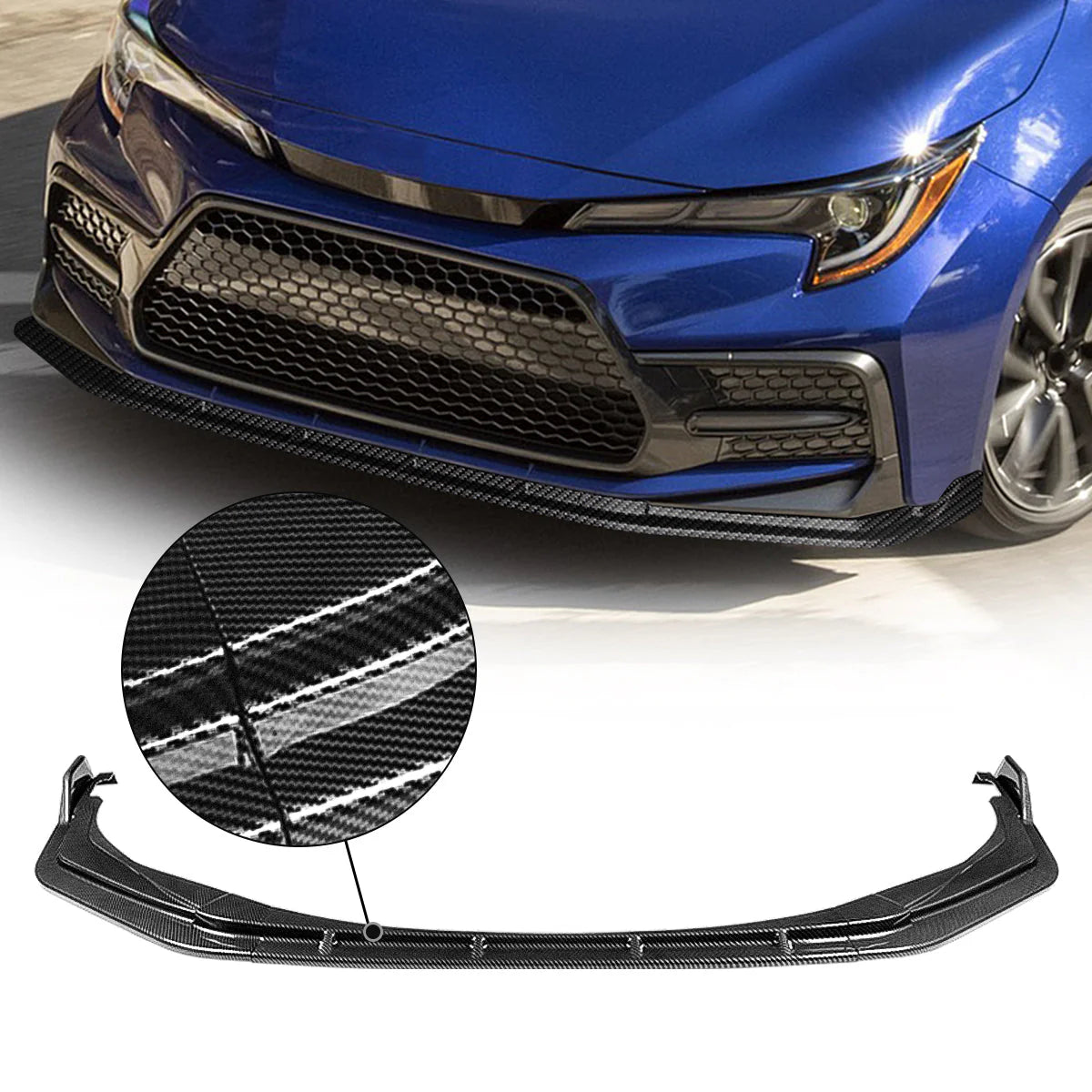 STP-Style Front Lip Spoiler 20-22 Toyota Corolla XSE / SE