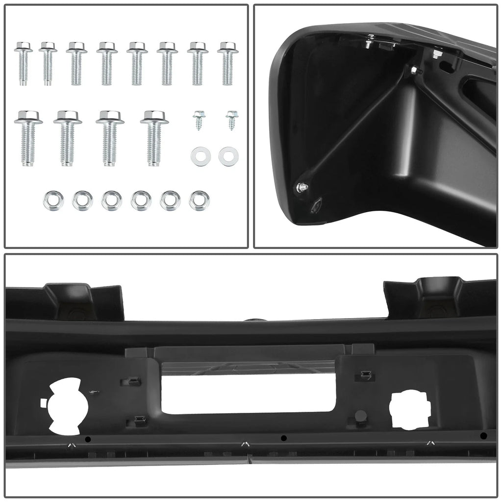 Rear Steel Bumper w/ Parking Sensor Holes 07-13 Chevy/GMC Silverado Sierra 1500