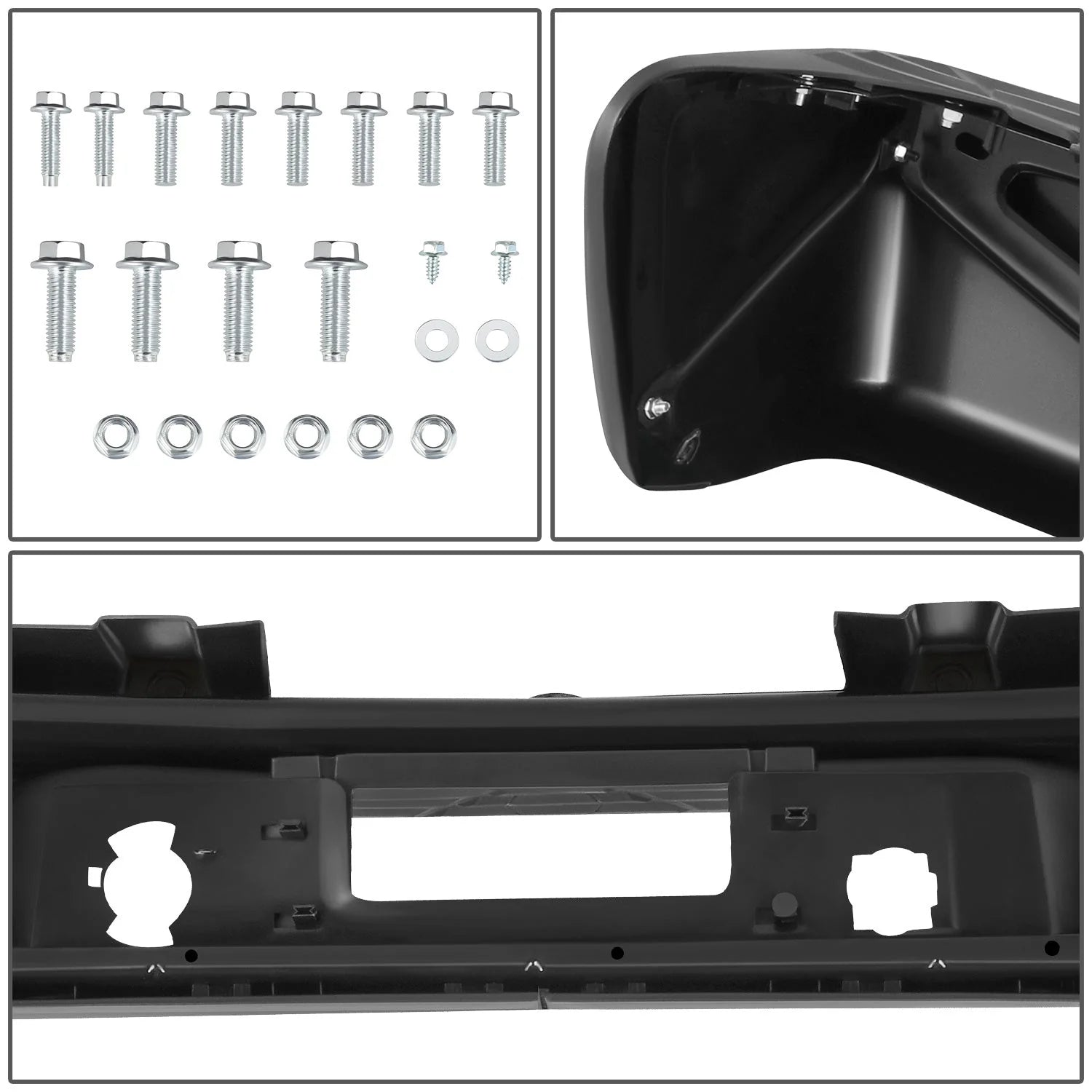 Rear Steel Bumper w/ Parking Sensor Holes 07-13 Chevy/GMC Silverado Sierra 1500