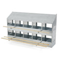 2026 Brower Galvanized Steel 10 Hole 50 Bird Poultry Nest Chicken Brooding Box