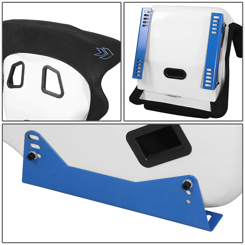 Microfiber Fiberglass Fixed Back Bucket Racing Seat w/Bracket Universal