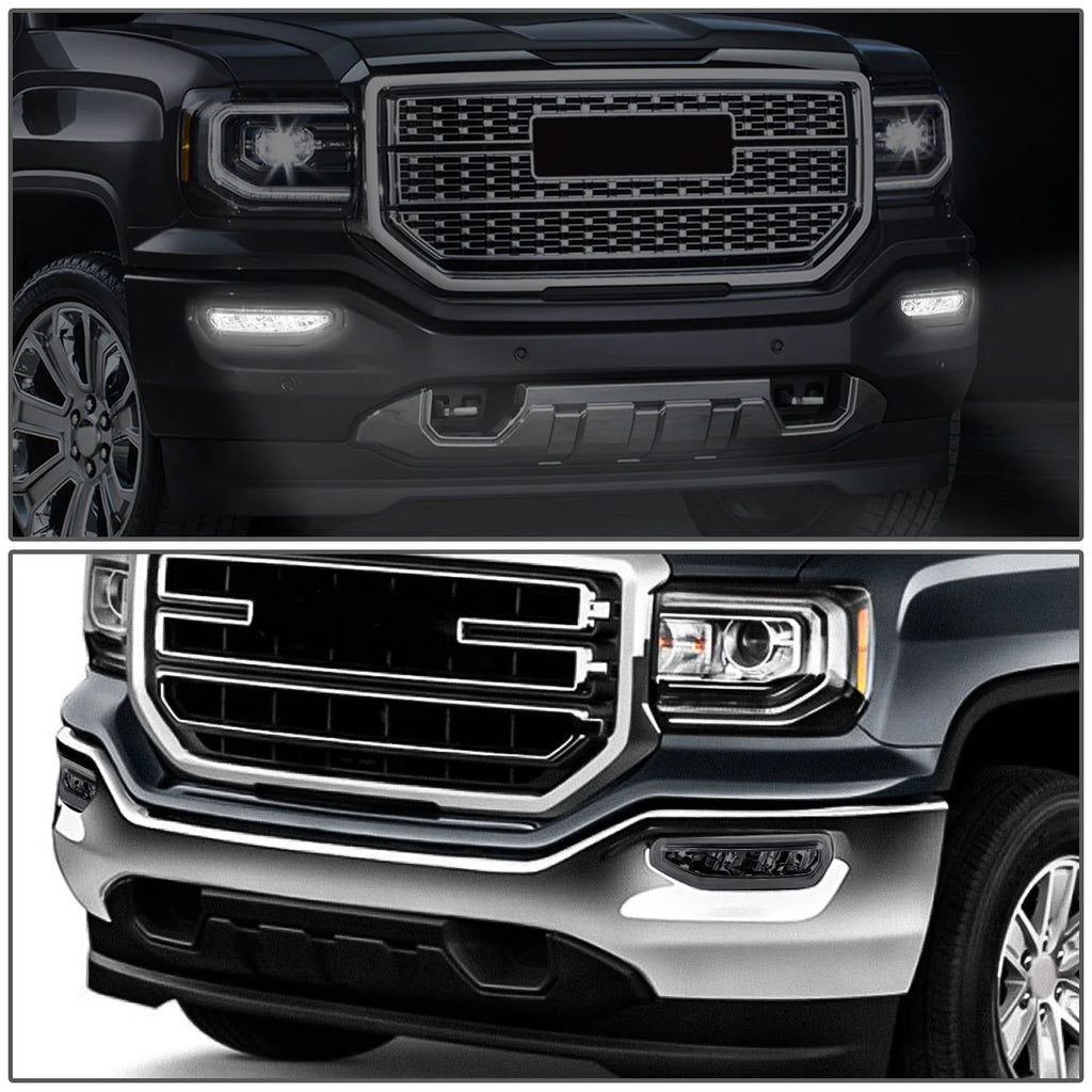 LED Fog Lights w/ Switch Wiring Harnesses 16-19 GMC Sierra 1500 (Limited)