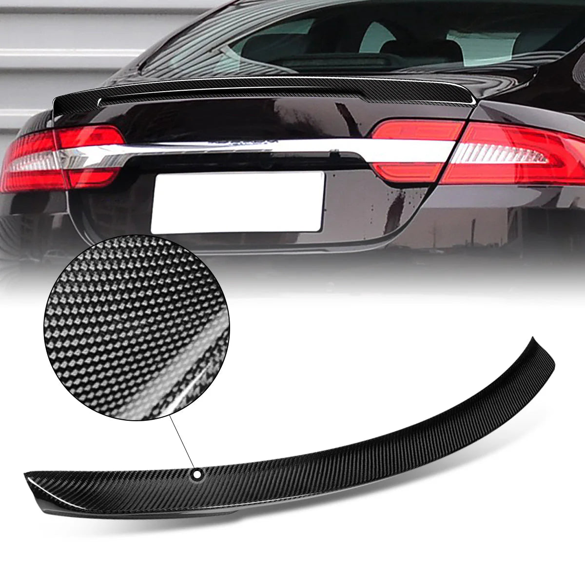 OE-Style Carbon Fiber Rear Trunk Lid Spoiler 09-15 Jaguar XF