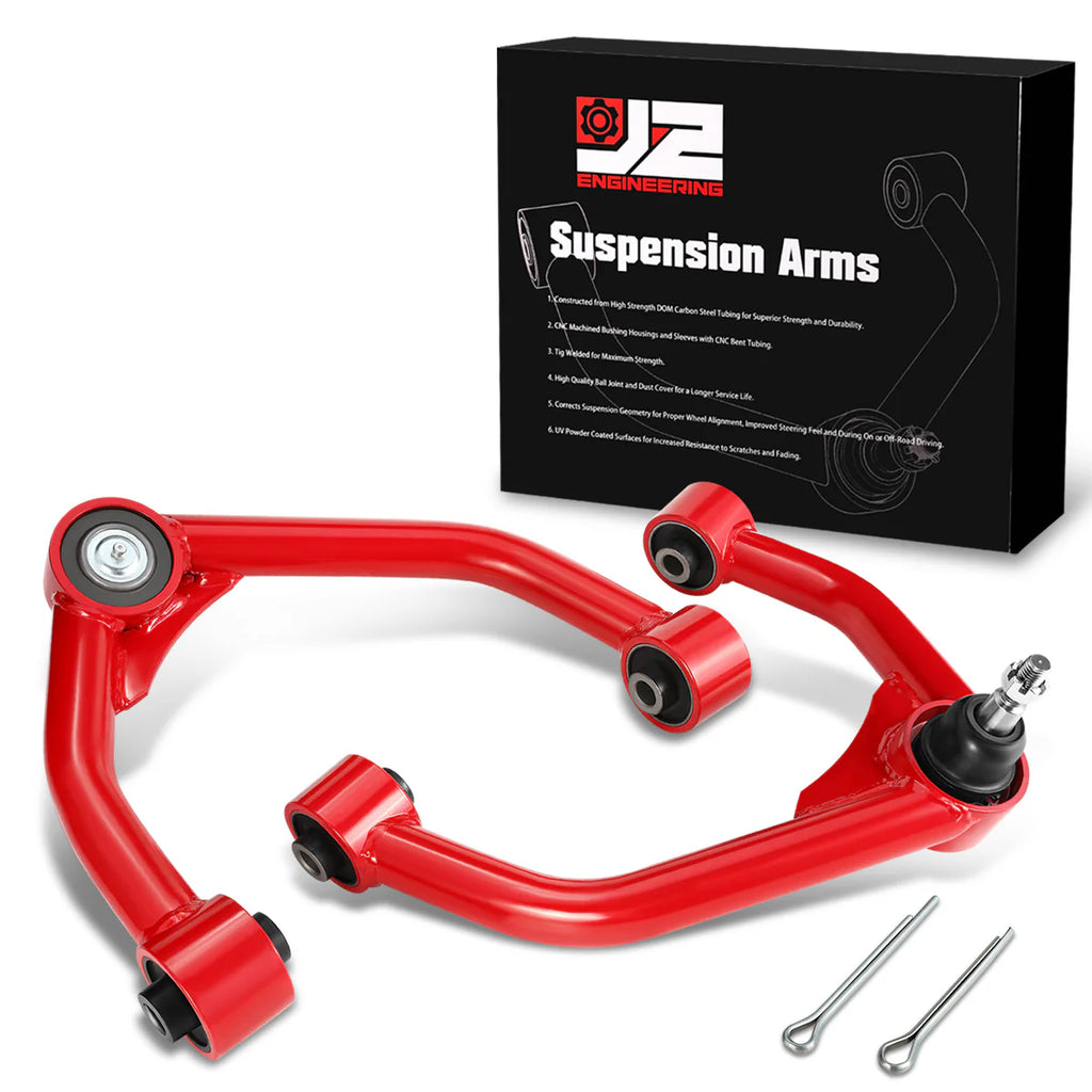 15-22 Chevrolet Colorado GMC Canyon 2-4 in. Lifted Front Upper Control Arms (Red)