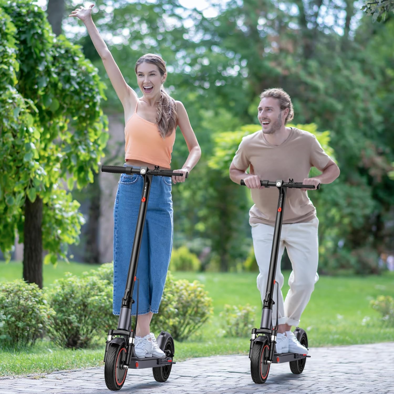 2026 Electric Scooter, Electric Scooter with Seat for Adults, Foldable E-Scooter with Basket, 500W Motor, 27-Mile Range, 22 MPH Max Speed, 14" Adult Commuter E Kick Scooter