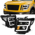 LED DRL Projector Headlights 16-22 Nissan Titan, Titan XD