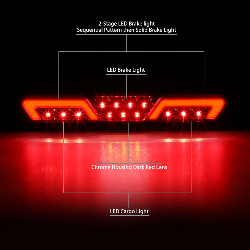 LED Sequential 3rd Brake Light 99-07 Chevy Silverado GMC Sierra 1500 - 3500 & HD
