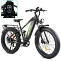 2026 Electric Bike for Adults 1000W, 48V 17.5AH Battery Adult Electric Bicycles, 26 Fat Tire Full Suspension Ebike, 28MPH Mountain Beach E Bike, 7 Speed, 60Miles Range, UL Certified