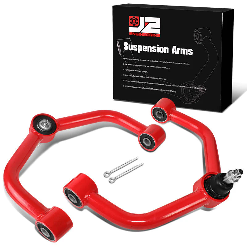 09-18 Dodge Ram 1500, 19-24 Classic 2 in. to 4 in. Lift Front Upper Control Arms - Red