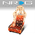 Vegan Satin Fixed Back Racing Bucket Seat Universal
