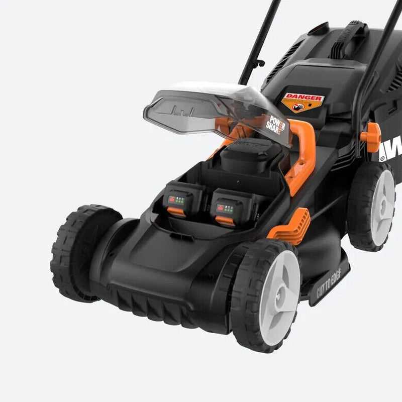 2026 40V Cordless Lawn Mower 14′′ with Intellicut, Mulching, 2x20V 4.0Ah Batteries and Charger Included