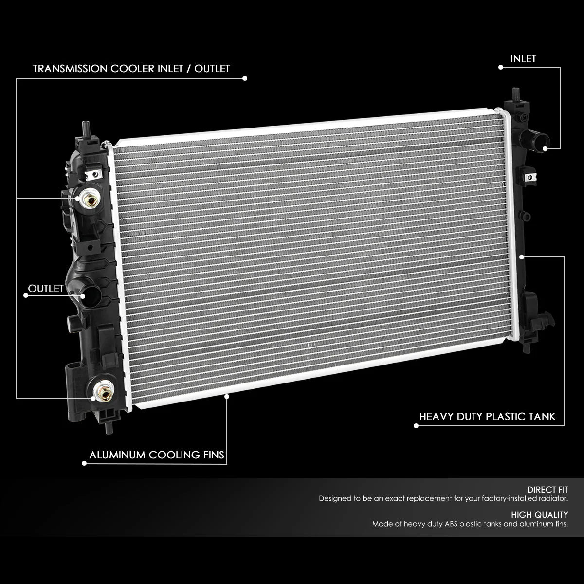 13366 Replacement Radiator 13-19 Cadillac XTS