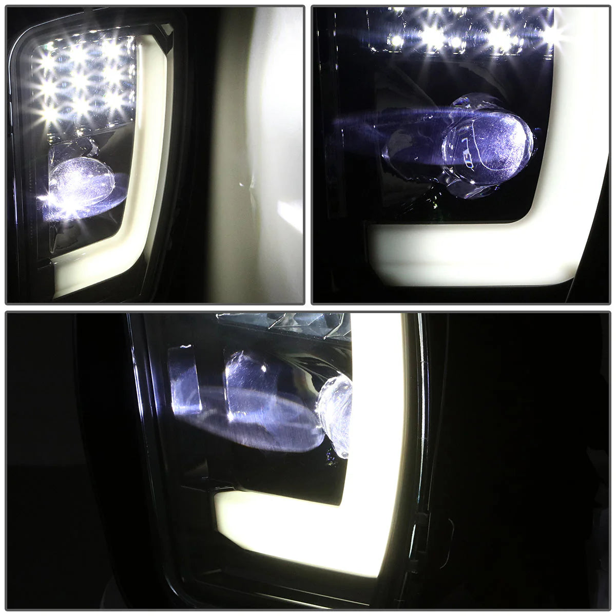 LED DRL Projector Fog Lights w/ Switch Wiring Harnesses 13-22 Ram 1500 Classic