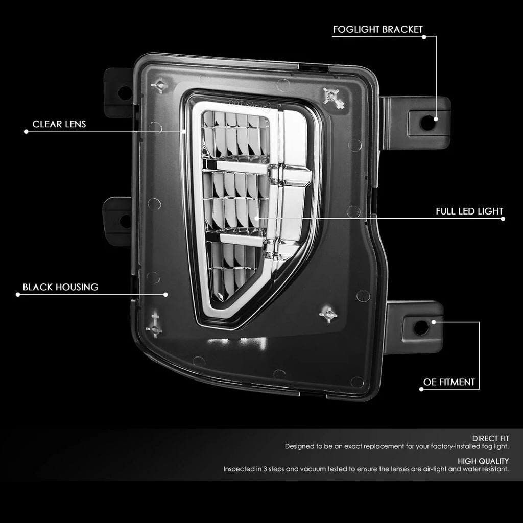 LED Projector Fog Lights w/ Switch Wiring Harnesses 16-19 Chevy Silverado 1500