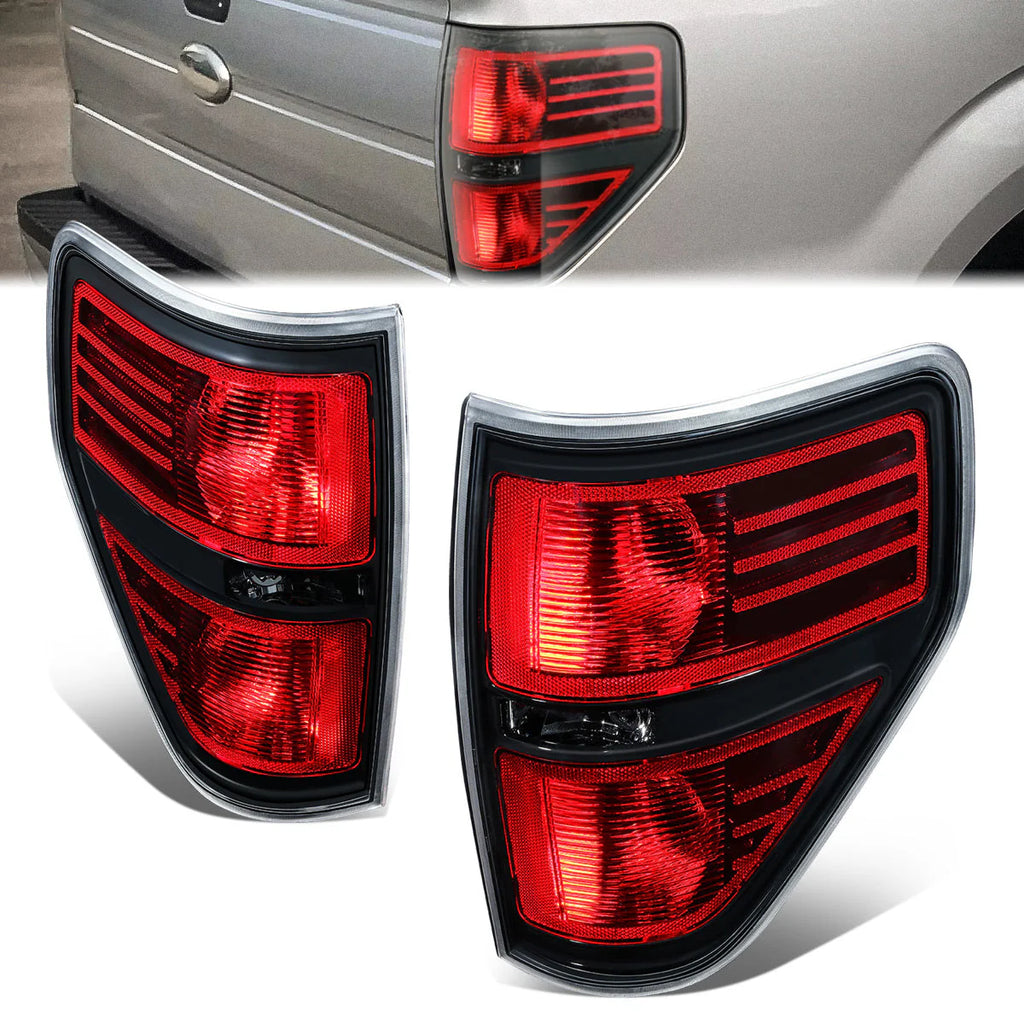 Tail Lights (Black, Red) 09-14 Ford F-150