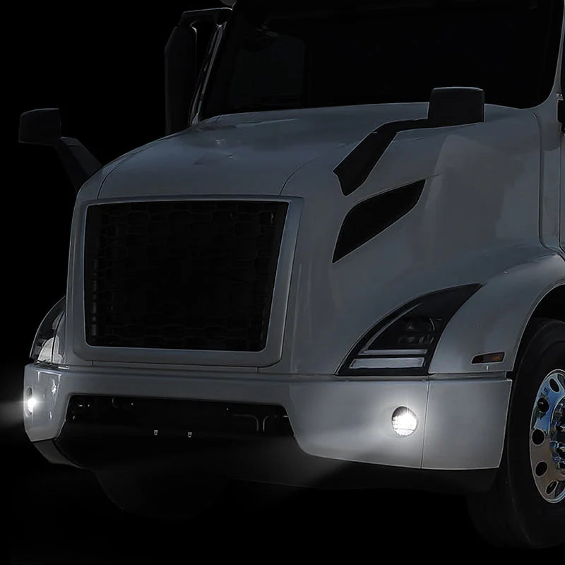 LED Clear Lens Fog Lights 18-20 Volvo VNR 300 400 640