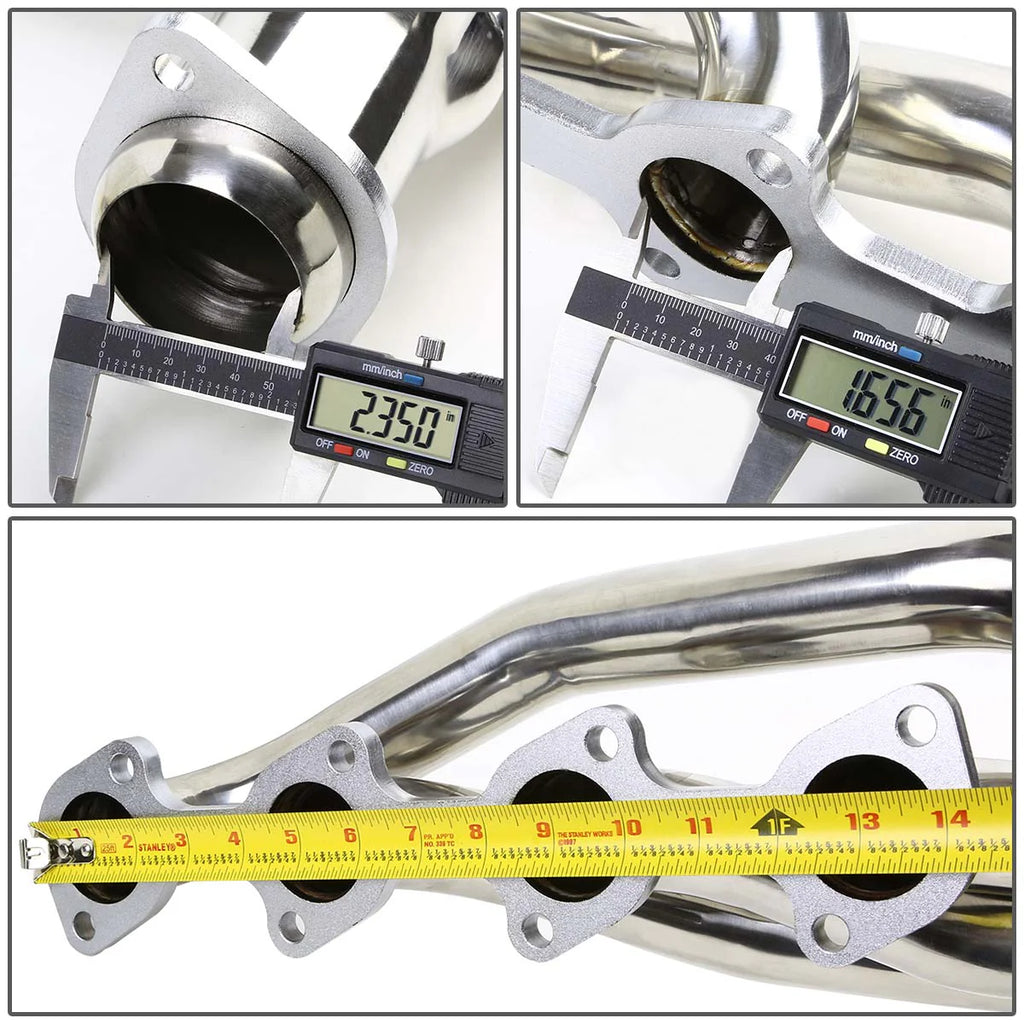 96-04 Ford Mustang 4.6L V8 SOHC 4-1 Long Tube Bolt-on Exhaust Headers - Stainless Steel