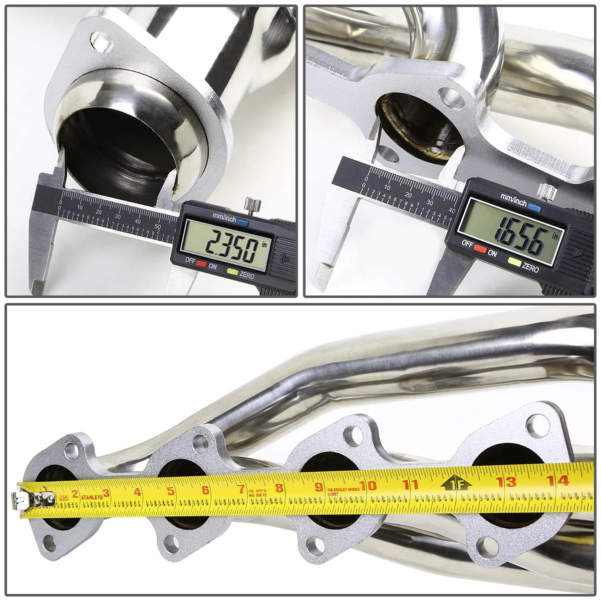 96-04 Ford Mustang 4.6L V8 SOHC 4-1 Long Tube Bolt-on Exhaust Headers - Stainless Steel