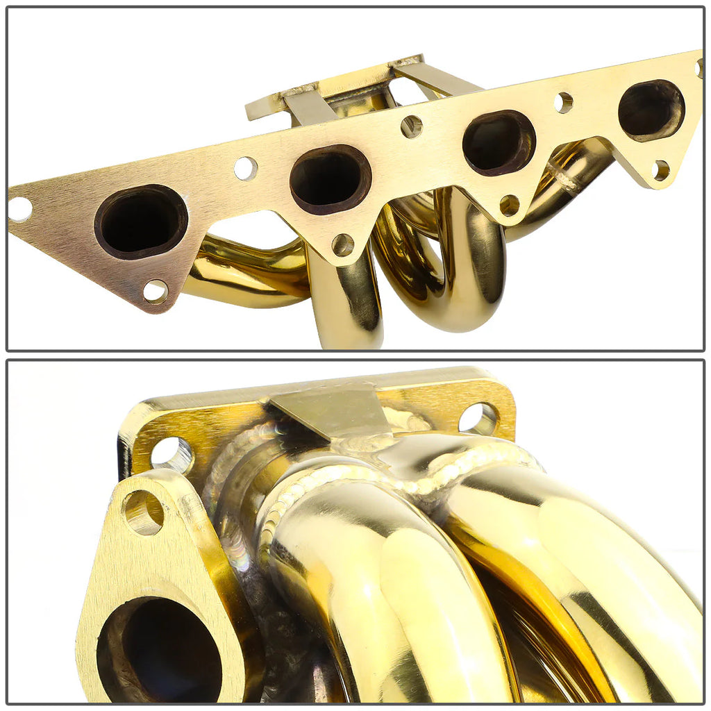 92-96 Honda Prelude H23 Engines 38mm V-Band T3 Turbo Manifold - Stainless Steel