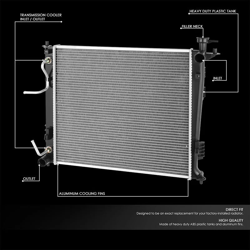 13324 Replacement Radiator 11-16 Kia Sportage 2.0T AT