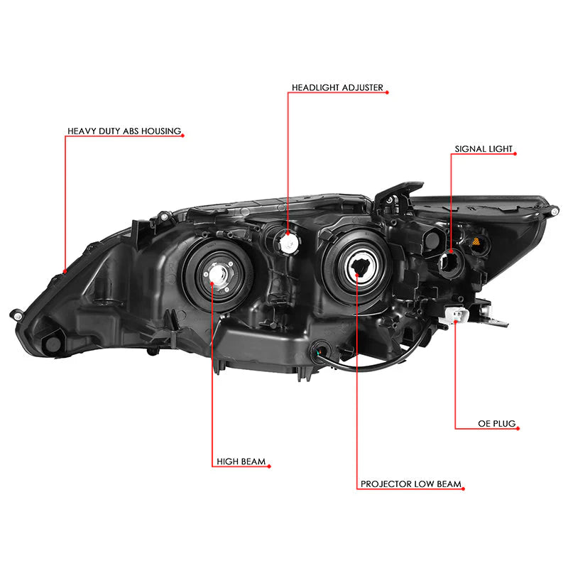 LED DRL Projector Headlights 13-15 Lexus ES300h, ES350