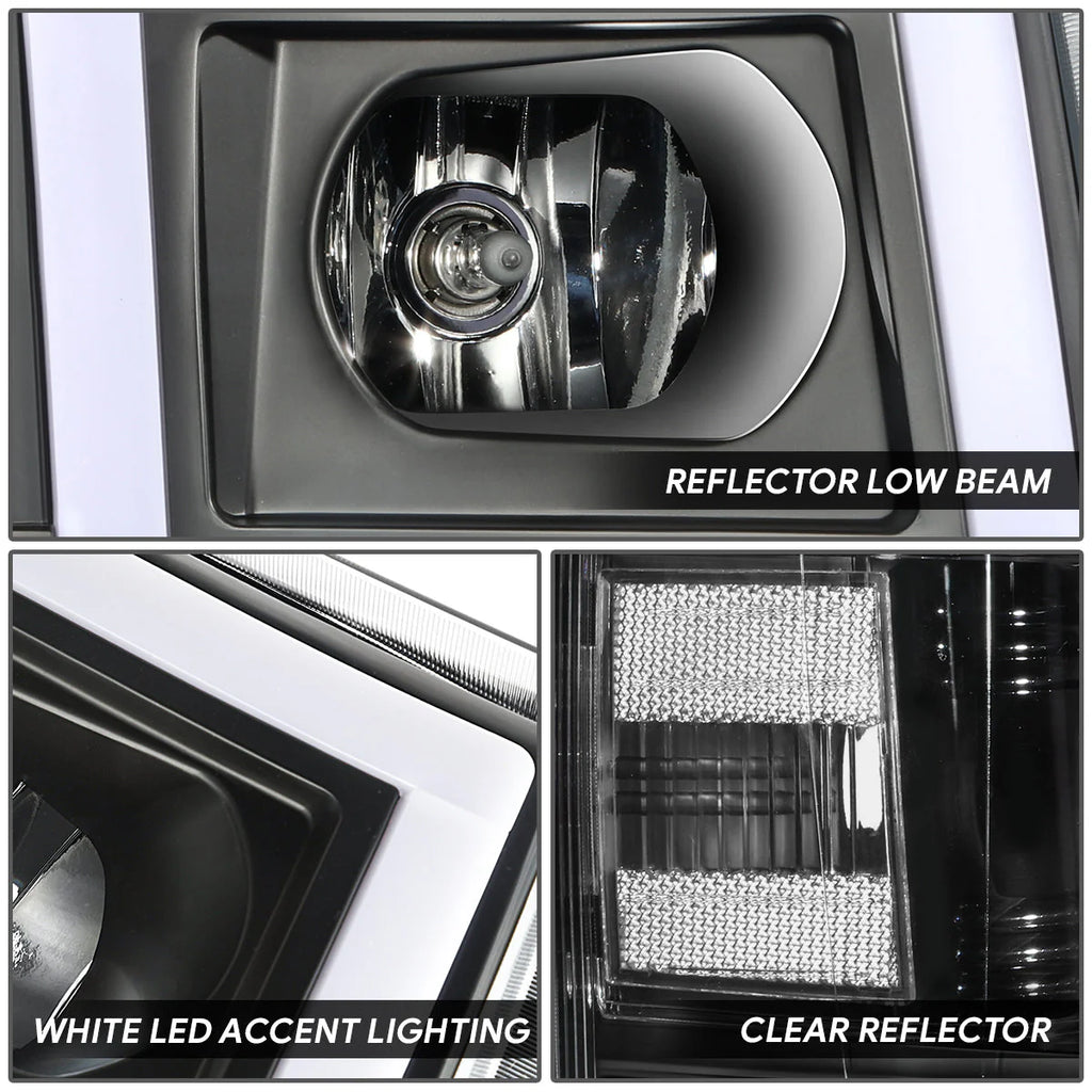 LED DRL Headlights 07-13 Chevy 1500 2500HD 3500