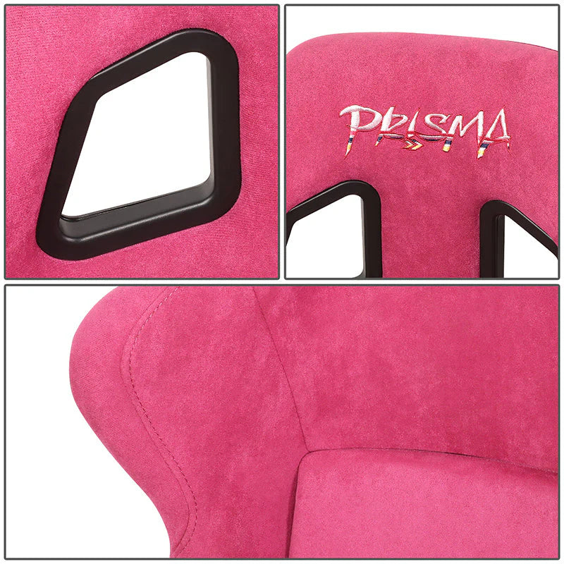 Vegan Micro Fiber Fixed Back Racing Bucket Seat Universal
