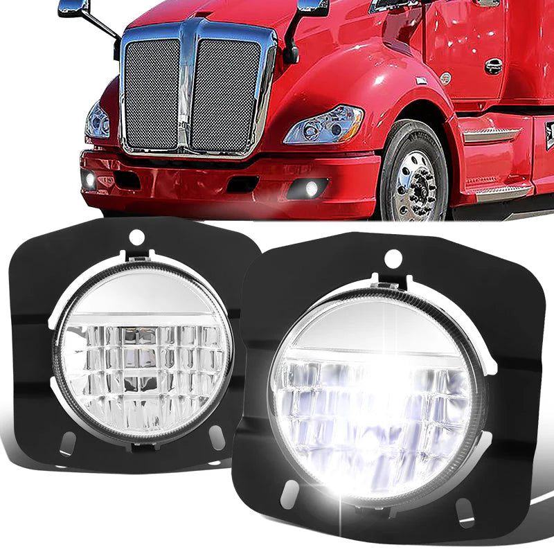 LED Clear Lens Fog Lights 11-22 Kenworth T680