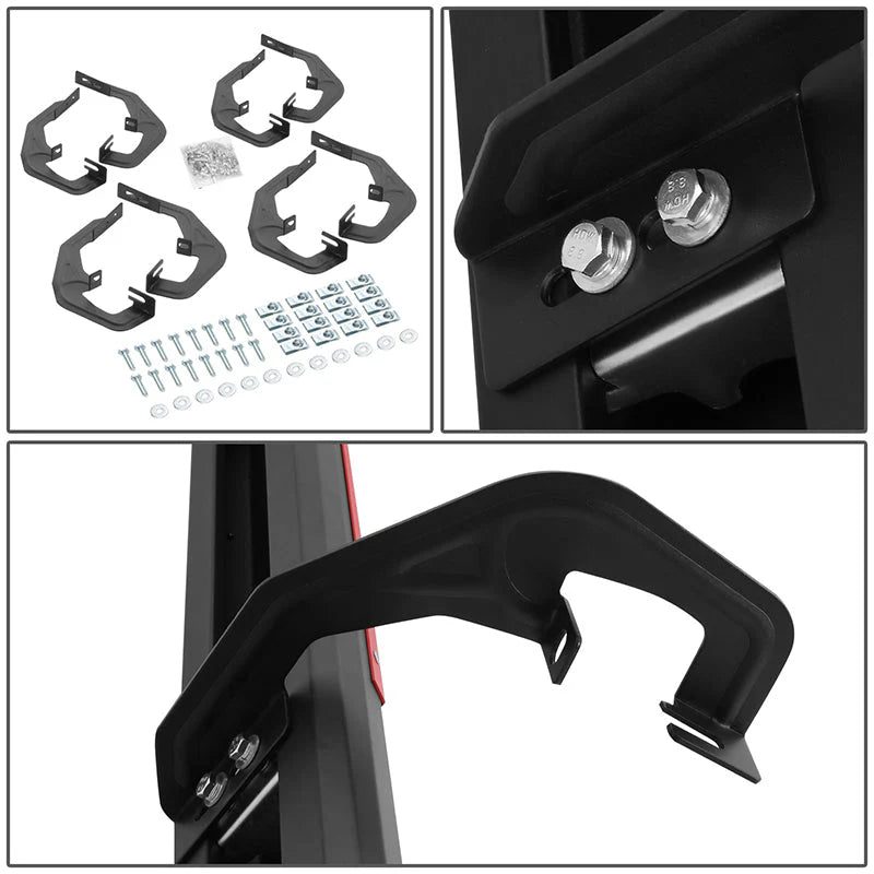6 in. Wide Flat Step Running Boards 07-19 Chevy Silverado GMC Sierra Crew Cab
