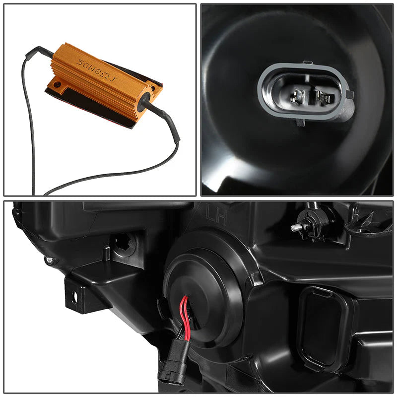 LED DRL Projector Headlights 16-22 Nissan Titan, Titan XD