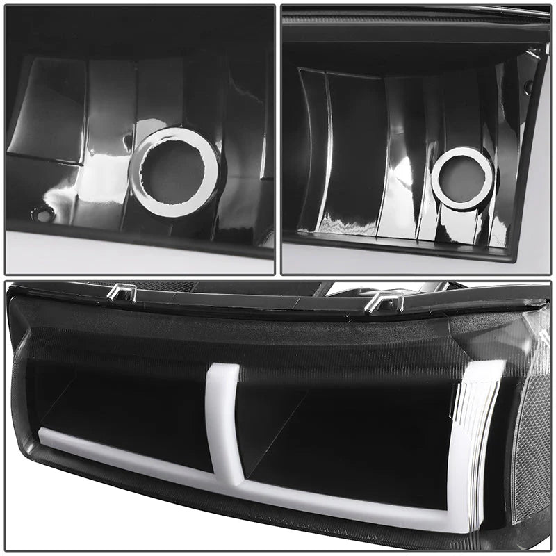 LED DRL Headlights 03-06 Chevy Avalanche Silverado 1500-3500 / HD