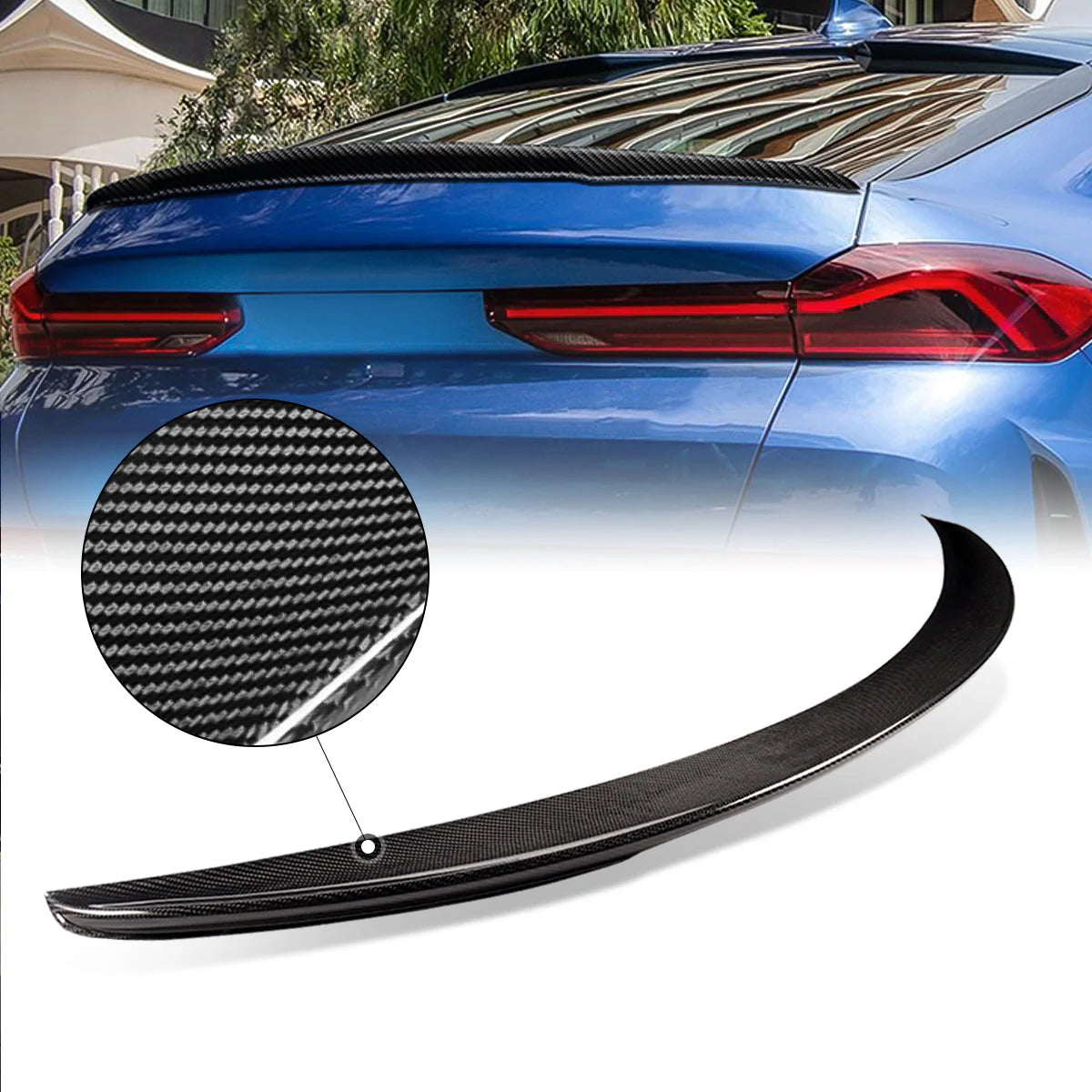 P-Style Duck Bill Carbon Fiber Rear Trunk Lid Spoiler 15-19 BMW X6 F16