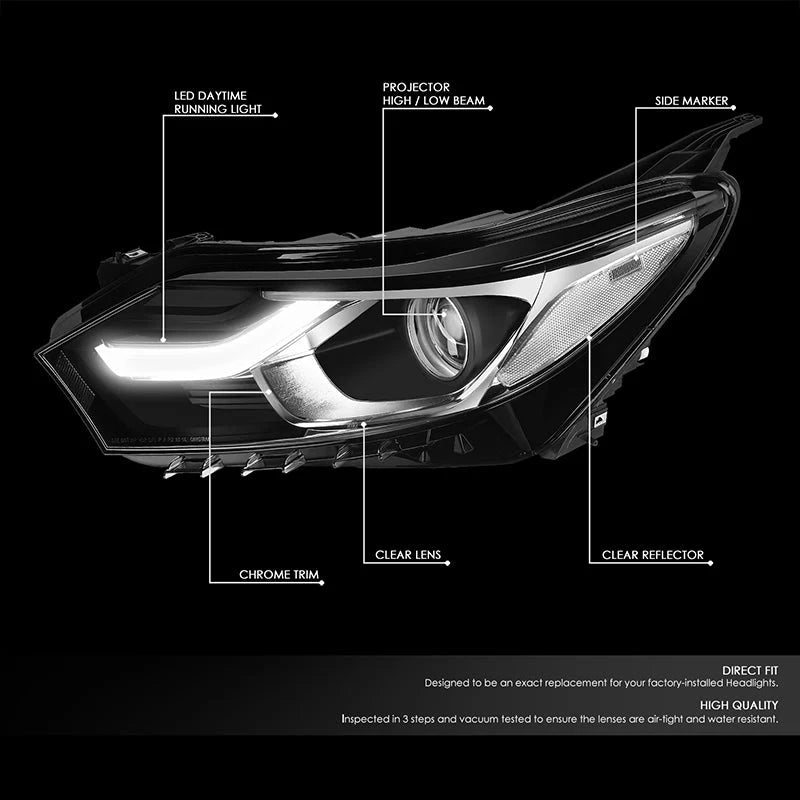 LED DRL Projector Headlights 18-21 Chevy Equinox