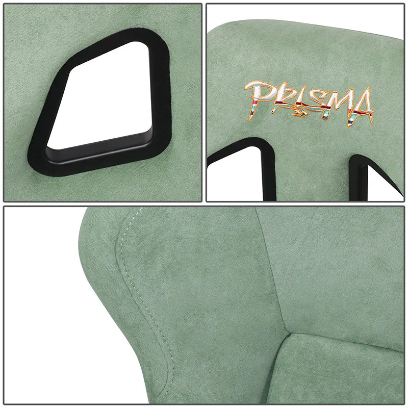 Vegan Micro Fiber Fixed Back Racing Bucket Seat Universal