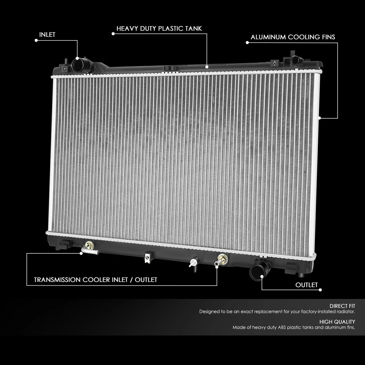 13340 Replacement Radiator 13-16 Lexus GS450H