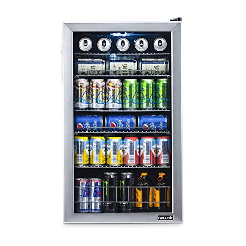 2026 NewAir Beverage Refrigerator Cooler | 126 Cans Free Standing with Right Hinge Glass Door